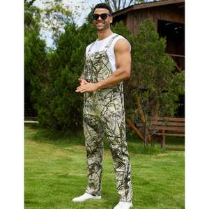 Custom Camo Bib Overalls Men <b>Adjustable</b> <b>Straps</b> Breathable Canvas Hunting Wear Jumpsuit - Product Image 1