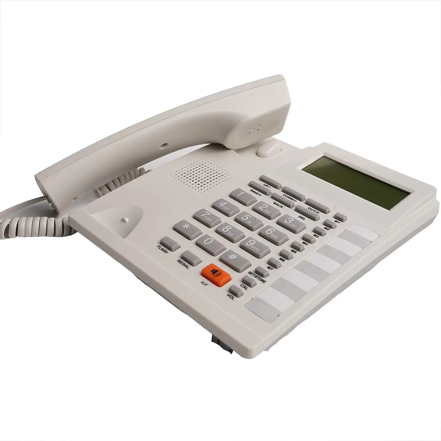 Dual Interface Wired Telephone Big Button Landline Corded Phones with Number Display Suitable for Office, Reception, Home, Hotel
