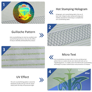 Tùy chỉnh A4 giấy chứng nhận An Ninh giấy với Watermark logo cho đại học tốt nghiệp bằng tốt nghiệp letterhead in ấn giấy chứng nhận giấy tờ - Product Image 3