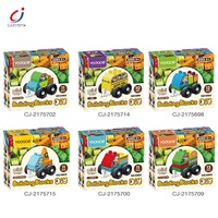 Jouet de construction en blocs de particules pour enfants, mini voiture de dessin animé mignonne, assemblage pour garçon, blocs de construction éducatifs DIY, briques de voiture