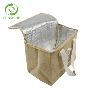 Sunshine tas pendingin lembut, tas pendingin lembut kapasitas besar dapat digunakan kembali dengan logo untuk makanan, tas pendingin susu payudara