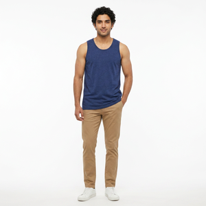 เสื้อกล้ามผู้ชายแขนสั้นคอกลมใส่สบายทรงพอดีตัวสำหรับผู้ใหญ่ - Product Image 4