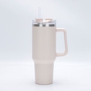 Car H1.0 <b>Handle</b> <b>Travel</b> Tumbler 40oz Double Wall Vacuum <b>Mug</b> Lid Straw Anti-Slip OEM Custom Logo - Product Image 1