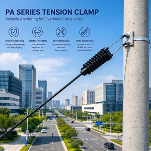 Pince de tension en plastique de type cale série PA pour câble de descente, pince d'ancrage FTTH, pince de tension à l'épreuve de la tension ADSS, pince de tension en forme de 8 pour câble de descente - Vente en gros - Product Image 1