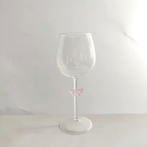 Venta al por mayor de copas de <span class=keywords><strong>vino</strong></span> de cóctel de lujo hechas a mano personalizadas encantadoras diseño de mariposa rosa para bebidas hoteles o regalos - Product Image 1