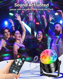 WUZSTAR - Luces LED RGB de Bola Discoteca con Rotación de 360°, Clasificación <span class=keywords><strong>IP20</strong></span>, Luces LED para Fiestas en Interiores, Decoración de Cumpleaños, Baile y Karaoke (Paquete de 2) - Product Image 5