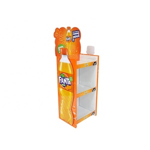 ชั้นวางขวดน้ำแบบพับได้สำหรับงานโปรโมชั่นเครื่องดื่ม ทำจากกระดาษแข็ง เป็นมิตรต่อสิ่งแวดล้อม เหมาะสำหรับวางโชว์สินค้าในร้านค้าปลีก - Product Image 2