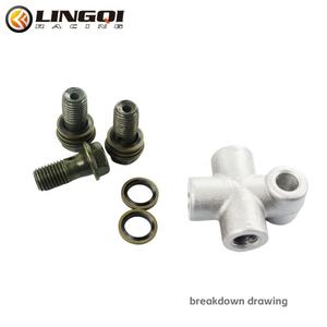 LINGQI Racing moto Tee adattatore <span class=keywords><strong>tubo</strong></span> olio giunto collegamento olio collegamento olio per moto ATV <span class=keywords><strong>Pit</strong></span> <span class=keywords><strong>Bike</strong></span> pezzi di ricambio - Product Image 2