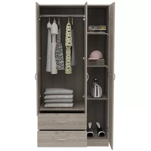 Armario Vestidor de Gran Venta con 3 Puertas y 2 Cajones, Mueble para el Hogar, <span class=keywords><strong>Armarios</strong></span> de Almacenamiento Modernos para Dormitorio, <span class=keywords><strong>Exterior</strong></span>, Hospital, Escuela - Product Image 5