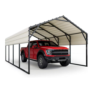 Gazebo d'<span class=keywords><strong>abri</strong></span> <span class=keywords><strong>de</strong></span> voiture à toit rigide en acier avec toit en tôle Durable Imperméable Facile à assembler Installation rapide <span class=keywords><strong>pour</strong></span> les terrasses <span class=keywords><strong>de</strong></span> <span class=keywords><strong>jardin</strong></span> - Product Image 5