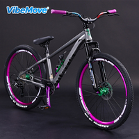 Yüksek Kaliteli MTB 26 İnç 8 Vitesli Dirt Jumper Karbon Çelik İniş Bisikleti, Yetişkinler İçin Çift Disk Frenli