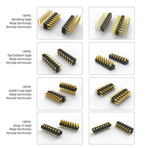 Soudure Cup 16pin Spring Pin Connector Pogo Pin Probe Pin Terminal 2.54mm Pitch - Product Image 3