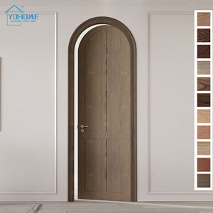 Puertas interiores modernas de <span class=keywords><strong>Villa</strong></span> de lujo francesa Europea 35dB <span class=keywords><strong>puerta</strong></span> interior de madera redondeada puertas interiores de madera insonorizadas con arco - Product Image 5