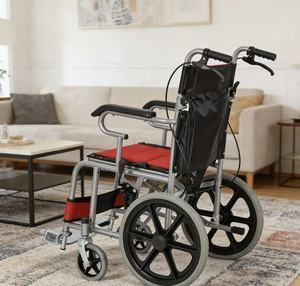 <span class=keywords><strong>Silla</strong></span> de <span class=keywords><strong>Ruedas</strong></span> Económica de Acero con Llantas Sólidas de PU, <span class=keywords><strong>Silla</strong></span> de <span class=keywords><strong>Ruedas</strong></span> Manual <span class=keywords><strong>Plegable</strong></span> Ligera para Personas Mayores - Product Image 3