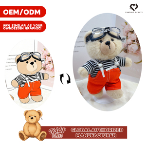 Osos de Peluche Personalizados, <span class=keywords><strong>Peque</strong></span>ños y Grandes, con Tela de Algodón, Logotipo Personalizado, Diseño de Dibujos Animados, Accesorios Unisex, Venta al Por Mayor - Product Image 2
