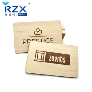 Eco Friendly Carving Logo 13.56Mhz Engraved Gift Design RFID Wooden Card