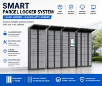 Casillero Inteligente para Paquetes YL, Gabinete de Entrega de Acero para Exteriores, Compatible con Desarrollo de Software, Energía Solar, Gabinete de Acero Impermeable