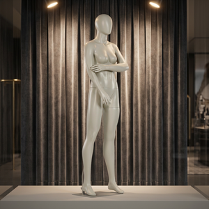 Fiberglass Full-Body Detachable Dress Form Mannequin Head Standing Pose Women's Apparel Display Made China Taiwan - Product Image 6
