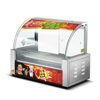 Vitrine chauffante automatique pour la restauration, type roulant, pour la présentation de saucisses et de hot-dogs