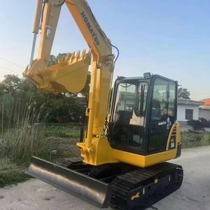 Excavadora de cadenas usada Komatsu PC56 de bajo costo y alta eficiencia, con operación flexible y gran potencia, para trabajos en patio y ingeniería ligera. - Product Image 4