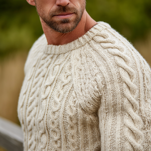 <span class=keywords><strong>Cardigan</strong></span> in Lana 100% a Maglia Intrecciata Traspirante Antirughe Antirestringimento Caldo Maglione Invernale con Logo Frontale - Product Image 6
