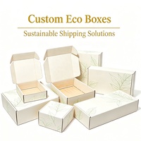 Boîte d'expédition en carton ondulé en papier kraft écologique OEM avec logo personnalisé en feuille d'or pour emballage cadeau de luxe