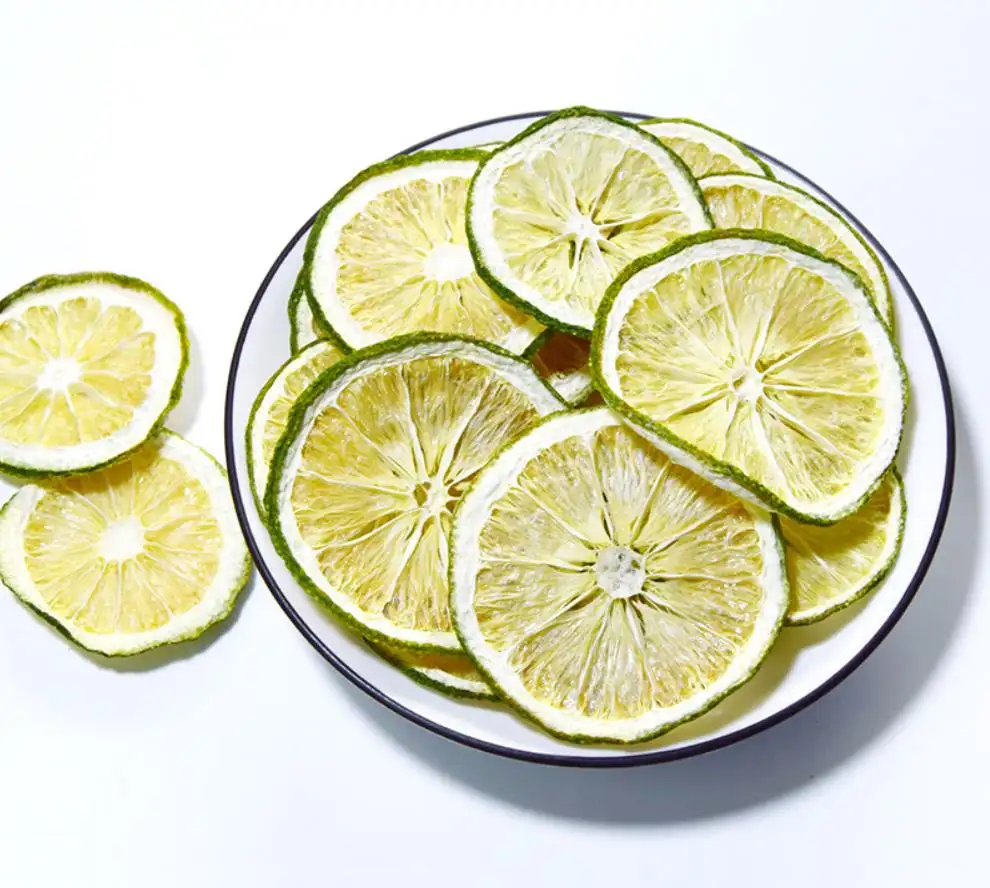 Высококачественные Натуральные сушеные зеленые лимонные ломтики, сушеный лайм для чая