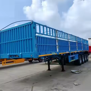 60 Tons 4 Axle 15m Double Deck Cattle Livestock Semi <b>Trailer</b> High-Fence Animal Transport Stake <b>Cargo</b> Semi <b>Trailer</b> - Product Image 1