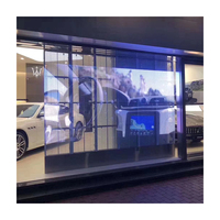 Haute rafraîchissement haute luminosité intérieur extérieur P3.91 rideau fenêtre grille écran Film Transparent doux LED écran
