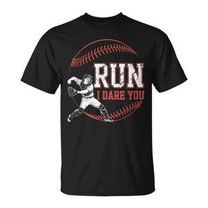 Camiseta Run I Dare You para lanzador de béisbol - Product Image 1