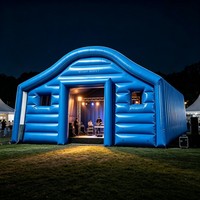 Tente publicitaire gonflable en PVC avec grand toit arqué pour la planification d'événements, le marketing, les expositions et la promotion de marque