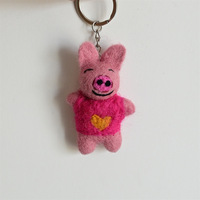 Nouveau porte-clés en feutre de laine népalaise 2026, adorable animal, accessoire de sac à dos, jouet en peluche mignon et charmant, cadeau