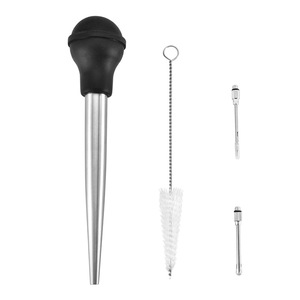 Stainless Steel Turkey Needle 4 Piece Set With Cleaning Brush And Seasoning Pump For Meat Injection Barbecue Tool - Product Image 5