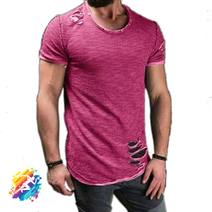 Camiseta de cuello redondo para hombre, Camisa de algodón a la moda - Product Image 3