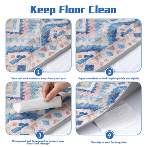 Tapis absorbants lavables pour chiens - Tapis d'apprentissage imperméables et absorbants pour chiots et chats - Barrière réutilisable contre l'urine des animaux - Product Image 4