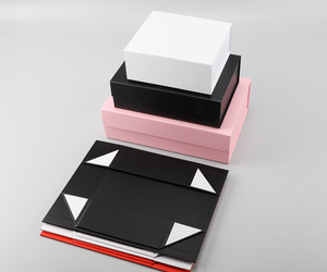 Caja de <span class=keywords><strong>Compras</strong></span> Plegable de Cartón Corrugado con Logotipo Personalizado, Cajas Rígidas de Cartón Reciclable, Embalaje de Regalo de Lujo con Cierre Magnético - Product Image 6