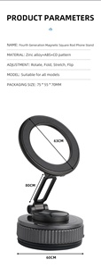 Supporto Magnetico per Telefono da Cruscotto con <span class=keywords><strong>Ventosa</strong></span>, Rotazione a 360 Gradi, per <span class=keywords><strong>Auto</strong></span> e Casa - Product Image 6