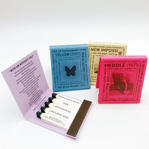 Allumettes commémoratives créatives pour fans de <span class=keywords><strong>musique</strong></span>, en bois à pointe noire mate, style livre, avec paroles de chansons imprimées sur cartes multicolores - Product Image 2
