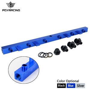 Fuel Rail Filter For Bmw E30 M20 Engine Blue Aluminum With Black <b>Plugs</b> And O Rings 5470 An6 Thread - Product Image 4
