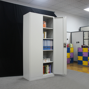 Armoire de <span class=keywords><strong>rangement</strong></span> en acier moderne et réglable à 2 portes, <span class=keywords><strong>casier</strong></span> à 4 étagères avec serrure à 3 points, modulaire pour chambre, sous-sol, salle à manger, <span class=keywords><strong>bureau</strong></span>, maison, salle de sport - Product Image 6