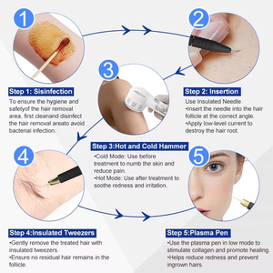 Máquina de Electrólisis de Microcorriente ABS de Escritorio 13.26MHZ para Depilación Permanente, Termólisis y Eliminación de Vello Rojo y Blanco - Product Image 4