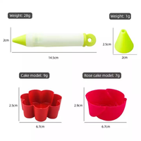 DIY Umweltfreundliches Silikon-Kuchendekorations-Set mit 8-teiligem Backstift und Cupcake-Formen