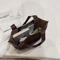 Bolso Tote de Mujer en Cuero PU con Textura Tejida, Gran Capacidad, Casual, para el Trabajo, Viajes Diarios y Compras