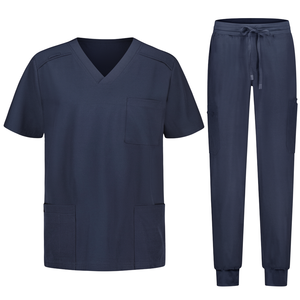 Wholesale Grey Jogger Style Scrub <b>Sets</b> Medical Hospital Uniforms Fashionable Nursing Scrubs Professional <b>Doctor</b> Suits Unisex - Product Image 1