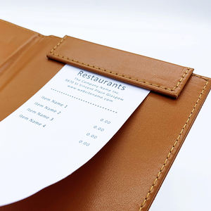 ซองใส่บิลหนังเทียมสีน้ำตาลสำหรับร้านอาหาร - Product Image 2