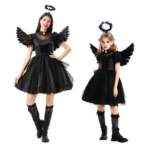 Suministro al por Mayor de Disfraces de Halloween para Niñas, Vestido de Ángel, Diablo, Vampiro, Bruja, Traje de Jazz para Actuaciones de Danza Infantil - Product Image 1