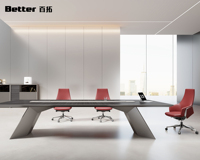 Bureau de direction moderne et luxueux, table de conférence en bois pour 16 personnes, pour salle de réunion