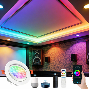 Plafonnier LED avec télécommande et télécommande RGB WIFI Tuya APP Alexa Google Assistant Spot à gradation 20W 25W Éclairage intérieur - Product Image 1