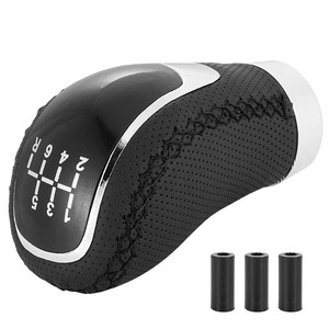 Car Gear <b>Knob</b> Black Stitched Leather 5 6 Speed <b>Shift</b> Head For GM Daewoo Transmission Modification Part Set - Product Image 5