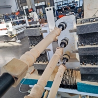 Torno CNC de Madera de Triple Eje de Alta Eficiencia MT1516 Mustang con Software AutoCAD de Control Automático Avanzado, Motor de 5.5kw y Husillo de 2800 RPM